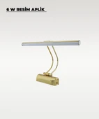 6W Gold Flüt Aplik 6500K / Beyaz Işık thumbnail 3