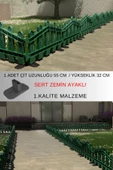 Dekoratif Plastik Alan Oluşturma ve Bahçe Çiti 1 ADET ÇİT (Y: 32 CM / G: 55 CM) SERT ZEMİN AYAKLI - 4