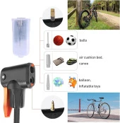 XBYC 9022 Göstergeli Mini El Ve Ayak Şişirmeli Bisiklet Pompası Yüksek Basınçlı Pompa - 5