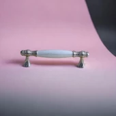 Gerçek Sedef Kulpu Beyaz 128 Mm Mobilya Çekmece Dolap Mutfak Dolabı Kapak Kulbu Kulpları Kulpu thumbnail 6