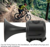 Forte Gt 2121 Yüksek Sesli Elektronik 120 Db Su Gerçirmez Pilli Bisiklet Kornası Siyah thumbnail 10