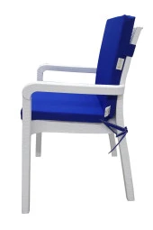 Mi̇rzade 4 Adet Eli̇t Su Geçi̇rmez Yüksek Arkali Mi̇nder-Saks Mavi̇ | 4’lü Su Geçirmez Yüksek Arkalı Sandalye Minderi – Fermuarlı thumbnail 4