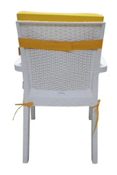 Mi̇rzade 4 Adet Eli̇t Su Geçi̇rmez Yüksek Arkali Mi̇nder-Sari | 4’lü Su Geçirmez Yüksek Arkalı Sandalye Minderi – Fermuarlı thumbnail 5