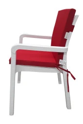 Mi̇rzade 4 Adet Eli̇t Su Geçi̇rmez Yüksek Arkali Mi̇nder-Kirmizi | 4’lü Su Geçirmez Yüksek Arkalı Sandalye Minderi – Fermuarlı thumbnail 4