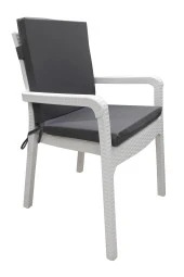 Mi̇rzade 4 Adet Eli̇t Su Geçi̇rmez Yüksek Arkali Mi̇nder-Koyu Gri̇ | 4’lü Su Geçirmez Yüksek Arkalı Sandalye Minderi – Fermuarlı thumbnail 2