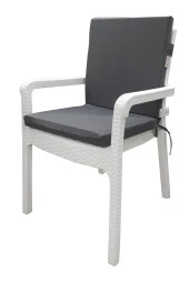 Mi̇rzade 4 Adet Eli̇t Su Geçi̇rmez Yüksek Arkali Mi̇nder-Koyu Gri̇ | 4’lü Su Geçirmez Yüksek Arkalı Sandalye Minderi – Fermuarlı thumbnail 3