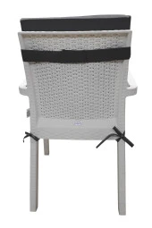 Mi̇rzade 4 Adet Eli̇t Su Geçi̇rmez Yüksek Arkali Mi̇nder-Koyu Gri̇ | 4’lü Su Geçirmez Yüksek Arkalı Sandalye Minderi – Fermuarlı thumbnail 5