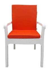 Mi̇rzade 4 Adet Eli̇t Su Geçi̇rmez Yüksek Arkali Mi̇nder-Turuncu | 4’lü Su Geçirmez Yüksek Arkalı Sandalye Minderi – Fermuarlı thumbnail 1