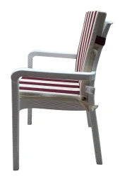 Mi̇rzade 4 Adet Eli̇t Su Geçi̇rmez Yüksek Arkali Mi̇nder-Bordo/Krem | 4’lü Su Geçirmez Yüksek Arkalı Sandalye Minderi – Fermuarlı thumbnail 4