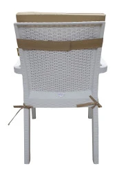 Mi̇rzade 4 Adet Eli̇t Su Geçi̇rmez Yüksek Arkali Mi̇nder-Açik Bej | 4’lü Su Geçirmez Yüksek Arkalı Sandalye Minderi – Fermuarlı thumbnail 4