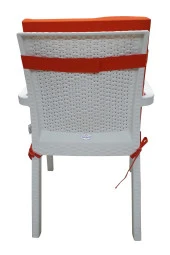 Mi̇rzade 4 Adet Eli̇t Su Geçi̇rmez Yüksek Arkali Mi̇nder-Turuncu | 4’lü Su Geçirmez Yüksek Arkalı Sandalye Minderi – Fermuarlı thumbnail 6