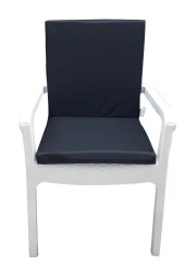 Mi̇rzade 6 Adet Eli̇t Su Geçi̇rmez Yüksek Arkali Mi̇nder-Si̇yah | 6’lı Su Geçirmez Yüksek Arkalı Sandalye Minderi – Fermuarlı thumbnail 1