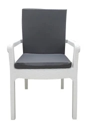 Mi̇rzade 6 Adet Eli̇t Su Geçi̇rmez Yüksek Arkali Mi̇nder-Koyu Gri̇ | 6’lı Su Geçirmez Yüksek Arkalı Sandalye Minderi – Fermuarlı thumbnail 1