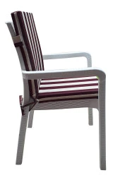 Mi̇rzade 6 Adet Eli̇t Su Geçi̇rmez Yüksek Arkali Mi̇nder-Bordo/Krem | 6’lı Su Geçirmez Yüksek Arkalı Sandalye Minderi – Fermuarlı thumbnail 4