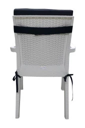 Mi̇rzade 6 Adet Eli̇t Su Geçi̇rmez Yüksek Arkali Mi̇nder-Si̇yah | 6’lı Su Geçirmez Yüksek Arkalı Sandalye Minderi – Fermuarlı thumbnail 5