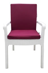 Mi̇rzade 6 Adet Eli̇t Su Geçi̇rmez Yüksek Arkali Mi̇nder-Bordo | 6’lı Su Geçirmez Yüksek Arkalı Sandalye Minderi – Fermuarlı thumbnail 1