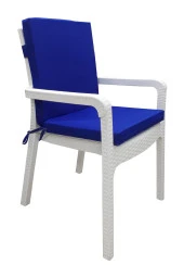 Mi̇rzade 6 Adet Eli̇t Su Geçi̇rmez Yüksek Arkali Mi̇nder-Saks Mavi̇ | 6’lı Su Geçirmez Yüksek Arkalı Sandalye Minderi – Fermuarlı thumbnail 2