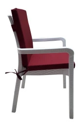 Mi̇rzade 6 Adet Eli̇t Su Geçi̇rmez Yüksek Arkali Mi̇nder-Bordo | 6’lı Su Geçirmez Yüksek Arkalı Sandalye Minderi – Fermuarlı thumbnail 5