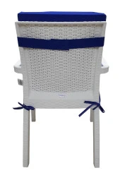 Mi̇rzade 6 Adet Eli̇t Su Geçi̇rmez Yüksek Arkali Mi̇nder-Saks Mavi̇ | 6’lı Su Geçirmez Yüksek Arkalı Sandalye Minderi – Fermuarlı thumbnail 5