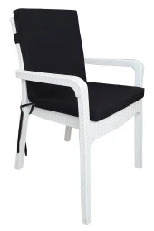 Mi̇rzade 4 Adet Eli̇t Yüksek Arkali Mi̇nder Duck Bezi̇-Si̇yah | 4’lü Elit Yüksek Arkalı Sandalye Minderi – Duck Bezi, Fermuarlı thumbnail 2