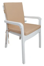 Mi̇rzade 4 Adet Eli̇t Yüksek Arkali Mi̇nder Duck Bezi̇-Cappuchi̇no | 4’lü Elit Yüksek Arkalı Sandalye Minderi – Duck Bezi, Fermuarlı thumbnail 2