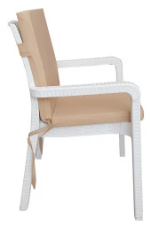 Mi̇rzade 4 Adet Eli̇t Yüksek Arkali Mi̇nder Duck Bezi̇-Cappuchi̇no | 4’lü Elit Yüksek Arkalı Sandalye Minderi – Duck Bezi, Fermuarlı thumbnail 3