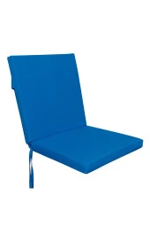 Mi̇rzade 4 Adet Eli̇t Yüksek Arkali Mi̇nder Duck Bezi̇-Saks Mavi̇ | 4’lü Elit Yüksek Arkalı Sandalye Minderi – Duck Bezi, Fermuarlı thumbnail 5