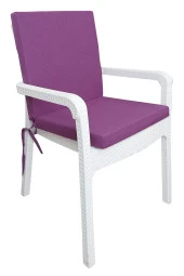 Mi̇rzade 4 Adet Eli̇t Yüksek Arkali Mi̇nder Duck Bezi̇-Mor | 4’lü Elit Yüksek Arkalı Sandalye Minderi – Duck Bezi, Fermuarlı thumbnail 2