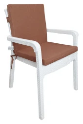 Mi̇rzade 4 Adet Eli̇t Yüksek Arkali Mi̇nder Duck Bezi̇-Aci Kahve | 4’lü Elit Yüksek Arkalı Sandalye Minderi – Duck Bezi, Fermuarlı thumbnail 2