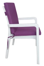 Mi̇rzade 4 Adet Eli̇t Yüksek Arkali Mi̇nder Duck Bezi̇-Mor | 4’lü Elit Yüksek Arkalı Sandalye Minderi – Duck Bezi, Fermuarlı thumbnail 3