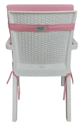 Mi̇rzade 4 Adet Eli̇t Yüksek Arkali Mi̇nder Duck Bezi̇-Eltm Prm Pembe | 4’lü Elit Yüksek Arkalı Sandalye Minderi – Duck Bezi, Fermuarlı thumbnail 4