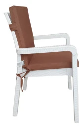 Mi̇rzade 4 Adet Eli̇t Yüksek Arkali Mi̇nder Duck Bezi̇-Aci Kahve | 4’lü Elit Yüksek Arkalı Sandalye Minderi – Duck Bezi, Fermuarlı thumbnail 3