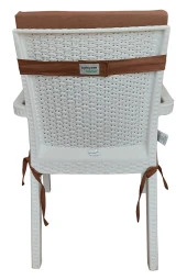 Mi̇rzade 4 Adet Eli̇t Yüksek Arkali Mi̇nder Duck Bezi̇-Aci Kahve | 4’lü Elit Yüksek Arkalı Sandalye Minderi – Duck Bezi, Fermuarlı thumbnail 4