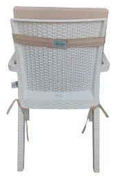 Mi̇rzade 4 Adet Eli̇t Yüksek Arkali Mi̇nder Duck Bezi̇-A.Bej | 4’lü Elit Yüksek Arkalı Sandalye Minderi – Duck Bezi, Fermuarlı thumbnail 4