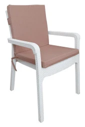 Mi̇rzade 4 Adet Eli̇t Yüksek Arkali Mi̇nder Duck Bezi̇-Sütlü Kahve | 4’lü Elit Yüksek Arkalı Sandalye Minderi – Duck Bezi, Fermuarlı thumbnail 2