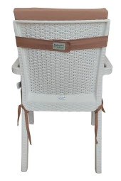 Mi̇rzade 4 Adet Eli̇t Yüksek Arkali Mi̇nder Duck Bezi̇-Sütlü Kahve | 4’lü Elit Yüksek Arkalı Sandalye Minderi – Duck Bezi, Fermuarlı thumbnail 3