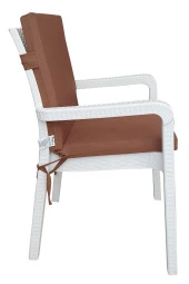 Mi̇rzade 6 Adet Eli̇t Yüksek Arkali Mi̇nder Duck Bezi̇-Aci Kahve | 6’lı Elit Yüksek Arkalı Sandalye Minderi – Duck Bezi, Fermuarlı thumbnail 3