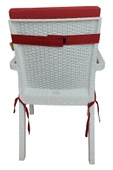 MİRZADE 6 ADET ELİT YÜKSEK ARKALI MİNDER DUCK BEZİ-BORDO - 4