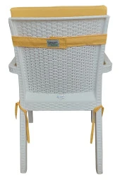 Mi̇rzade 6 Adet Eli̇t Yüksek Arkali Mi̇nder Duck Bezi̇-Sari | 6’lı Elit Yüksek Arkalı Sandalye Minderi – Duck Bezi, Fermuarlı thumbnail 4