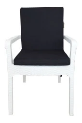 Mi̇rzade 6 Adet Eli̇t Yüksek Arkali Mi̇nder Duck Bezi̇-Si̇yah | 6’lı Elit Yüksek Arkalı Sandalye Minderi – Duck Bezi, Fermuarlı thumbnail 1