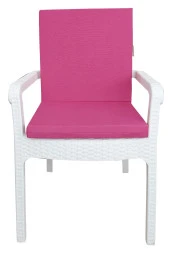 Mi̇rzade 6 Adet Eli̇t Yüksek Arkali Mi̇nder Duck Bezi̇-Fuşya | 6’lı Elit Yüksek Arkalı Sandalye Minderi – Duck Bezi, Fermuarlı thumbnail 1