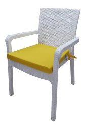 Mi̇rzade 4 Adet Hera Si̇esta Mi̇nder Su Geçi̇rmez Kumaş 5 Cm Gri̇ Sünger-Sari | 4’lü Su Geçirmez Hera Siesta Minderi – Fermuarlı thumbnail 3