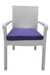 Mi̇rzade 4 Adet Hera Si̇esta Mi̇nder Su Geçi̇rmez Kumaş 5 Cm Gri̇ Sünger-Mor | 4’lü Su Geçirmez Hera Siesta Minderi – Fermuarlı thumbnail 1