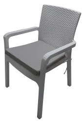 Mi̇rzade 4 Adethera Si̇esta  Mi̇nderi̇ Su Geçi̇rmez Kumaş 5 Cm Gri̇ Sünger-Açik Gri̇ | 4’lü Su Geçirmez Hera Siesta Minderi – Fermuarlı thumbnail 2