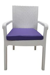 Mi̇rzade 6 Adet Hera Si̇esta Mi̇nder Su Geçi̇rmez Kumaş 5 Cm Gri̇ Sünger-Mor | 6’lı Su Geçirmez Hera Siesta Minderi – Fermuarlı thumbnail 1