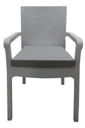 Mi̇rzade 6 Adethera Si̇esta  Mi̇nderi̇ Su Geçi̇rmez Kumaş 5 Cm Gri̇ Sünger-Açik Gri̇ | 6’lı Su Geçirmez Hera Siesta Minderi – Fermuarlı thumbnail 1