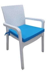 Mi̇rzade 6 Adet Hera Si̇esta Mi̇nder Su Geçi̇rmez Kumaş 5 Cm Gri̇ Sünger-Turkuaz | 6’lı Su Geçirmez Hera Siesta Minderi – Fermuarlı thumbnail 2