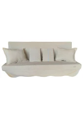 MİRZADE DELÜKS PUFFY KUMAŞ TENTESİZ 28 DNS SÜNGER  SALINCAK MİNDERİ-deluks puffy salıncak krem thumbnail 1