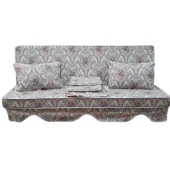 MİRZADE ELİT SALINCAK MİNDERİ TAÇ SU İTİCİ KUMAŞ GRİ SÜNGER FERMUARLI KOMPLE SET-32279-02 - 1