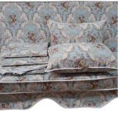 MİRZADE ELİT SALINCAK MİNDERİ TAÇ SU İTİCİ KUMAŞ GRİ SÜNGER FERMUARLI KOMPLE SET-32279-01 - 2